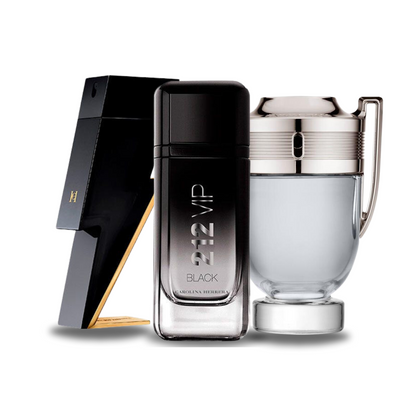 Cofanetto con 3 Fragranze: BAD BOY, 212 VIP BLACK e Paco Rabanne INVICTUS (Eau de Parfum)